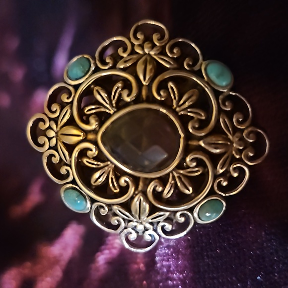 Barse Turquoise and Topaz ring - Picture 2 of 9